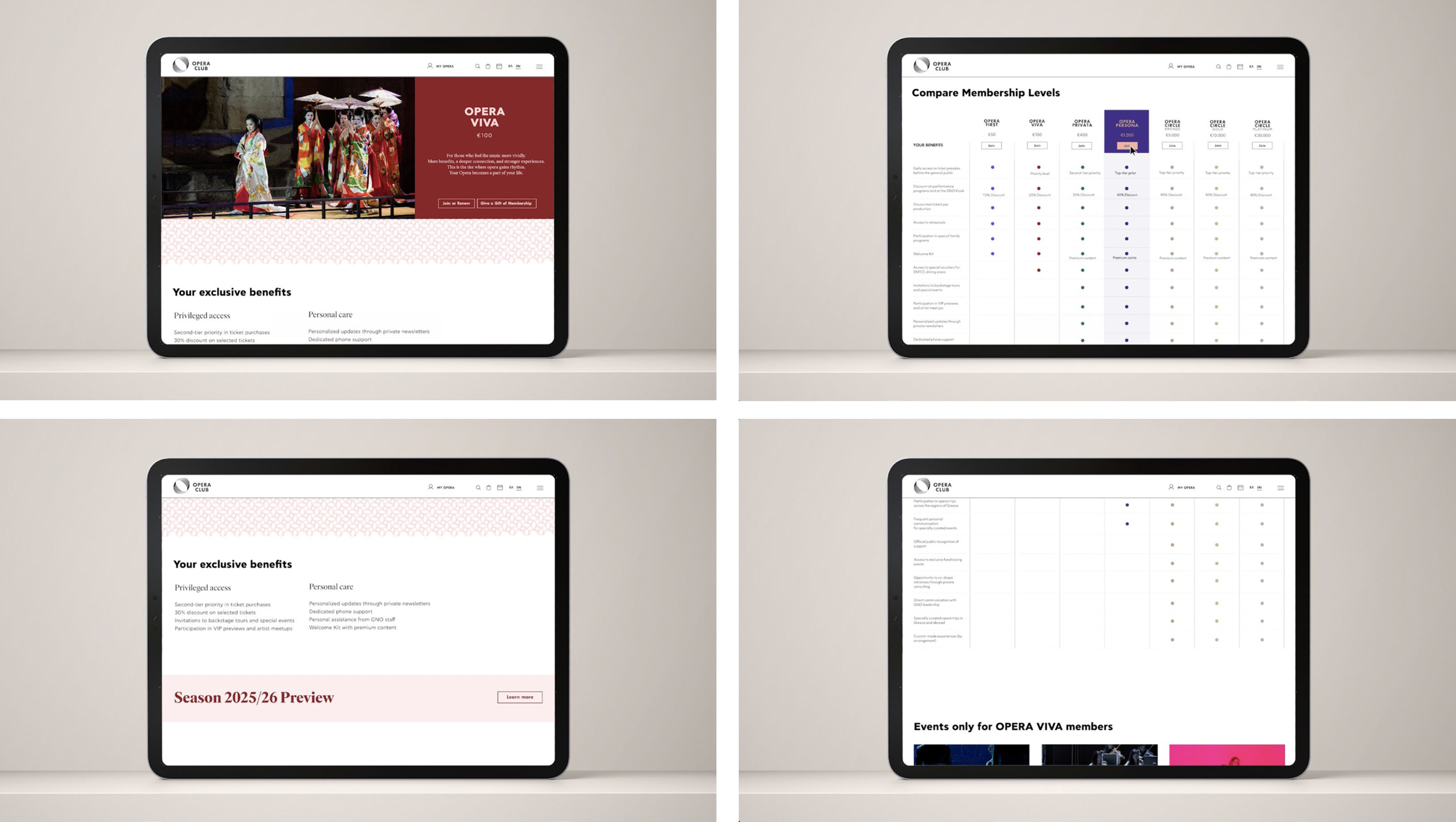 Dimitra Chrona Opera Club ? Greek National Opera schema design Greek National Opera Visual identity Membership Programme Website Digital 12